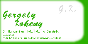gergely kokeny business card
